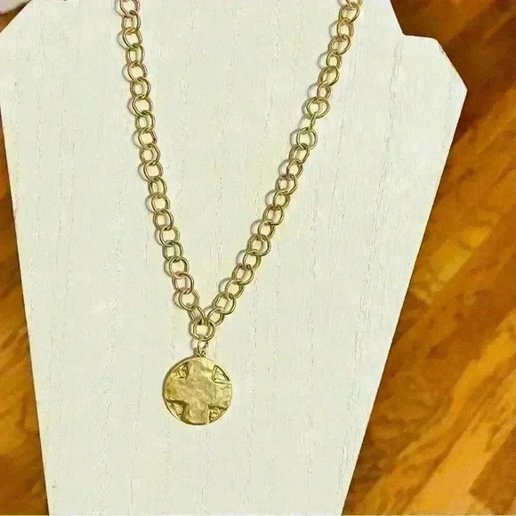 Antiqued Gold Lord’s Prayer Necklace - Picture 2 of 2